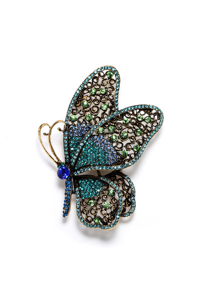 Choice دبوس بروش على شكل فراشة مبالغ فيه مرصع بأحجار الراين بتصميم إبداعي B4-...