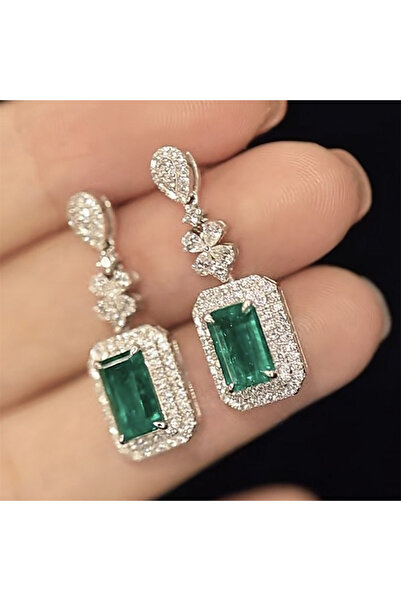Choice E2603 Huitan Newly Designed Bridal Wedding Dangle Earrings with Green/...