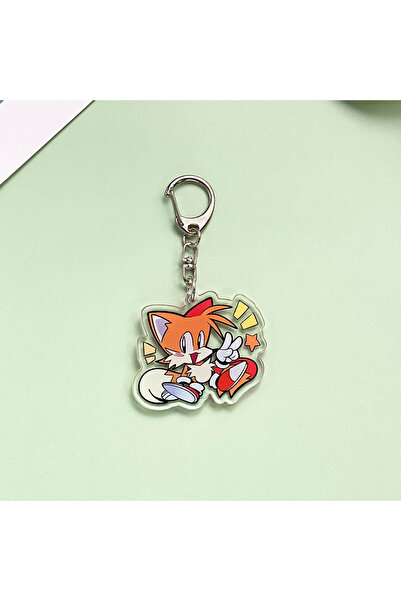 Miniso سلسلة مفاتيح أكريليك لشخصيتي أنمي سونيك القنفذ مقاس 5 سم، إكسسوارات حقيبة شادو القنفذ