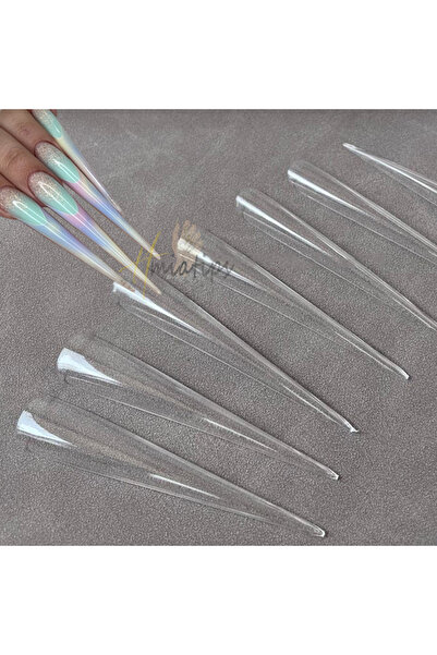 Choice 5XL Stiletto 60pc 60pcs 5XL Stiletto أطراف أظافر صناعية ذات تغطية كامل...