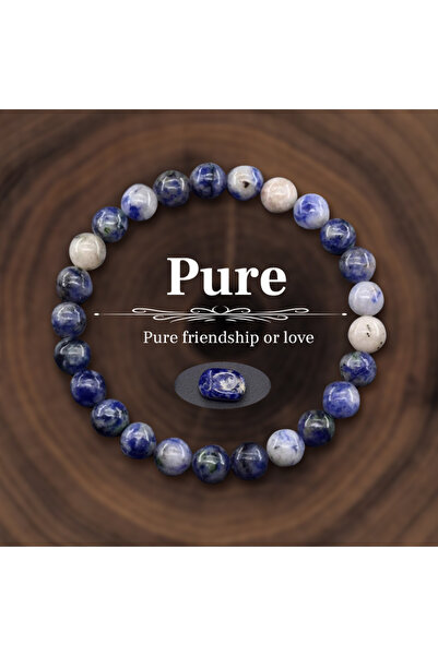 RINHOO FRIENDSHIP BR24Y0630-12 8mm Natural Stone Beaded Bracelet for Women Me...