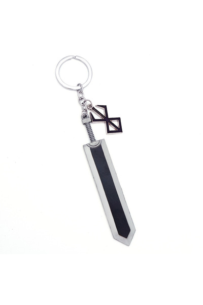 Choice سلسلة مفاتيح باللونين الأسود والأحمر والأسود على شكل سيف على شكل حقيبة...