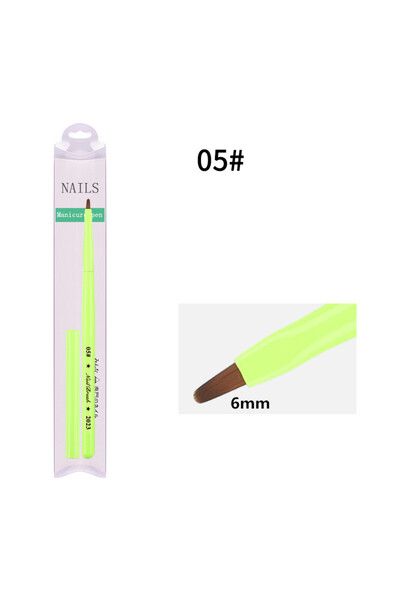 Choice فرشاة أظافر خضراء G-B530-5 فرشاة جل مانيكير أكريليك UV جل تمديد قلم طلاء أظافر D