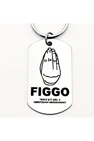 Choice R4Jun 1Pc,Trendy Figgo Gesture Stainless Steel Keychain, Creative Pers...