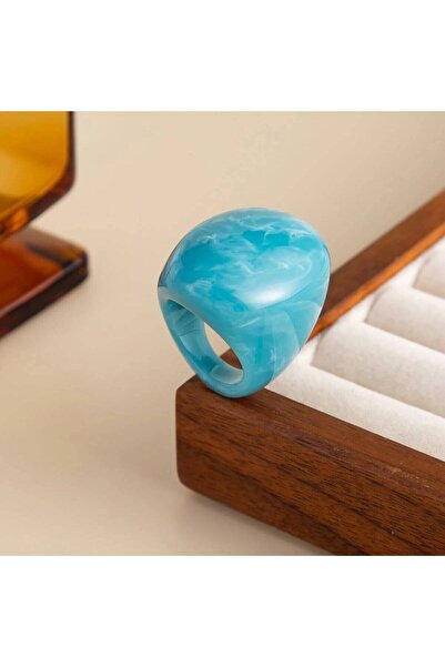 Choice خاتم ساليركون ذو التصميم البوهيمي الهندسي الكبير المصنوع من الراتنج ذو...