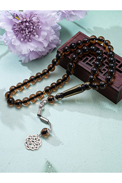 Choice سوار سحر ثلاثي الألوان أزرق-بني-أخضر، 45 قطعة سحر أكريليك، قلادة منقوشة، للاستخدام اليومي