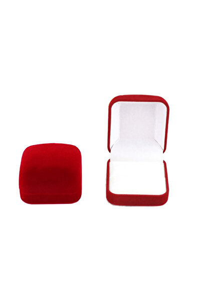 Choice صندوق خواتم أقراط من القماش الأحمر المزخرف، حامل عرض المجوهرات، صندوق ...