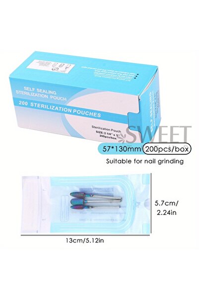 Choice S322-57x130mm صندوق 200 قطعة/صندوق حقيبة تعقيم أظافر للاستخدام مرة واح...