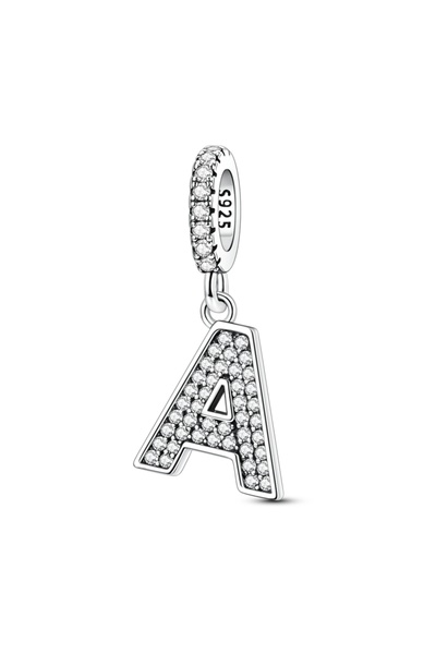 Choice KJC1662-A خرزات جديدة من الفضة الإسترلينية عيار 925، 26 حرفًا من A إلى...