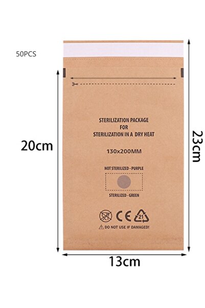 Choice 50 قطعة (130 × 200 مم) 50/100 قطعة من أكياس ورق الكرافت القابلة للاستخ...