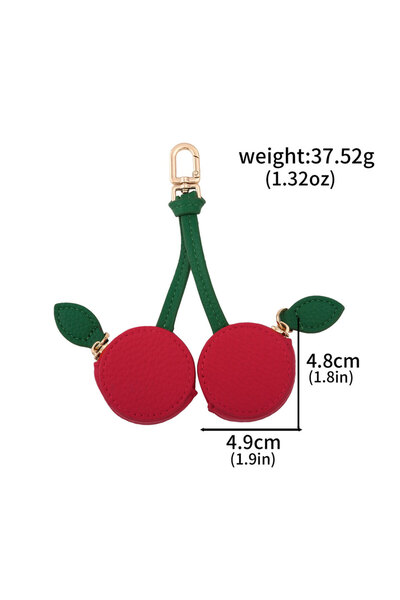 Choice BG00110-06 PU Leather Coin Purse Keychain With Fruit Design Strawberry...