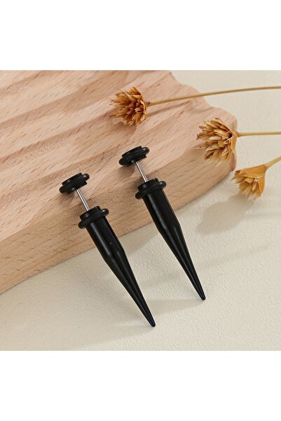 Choice Black 1 Pair Luminous Spike Cone Acrylic Ear Stud Earring Tragus Carti...