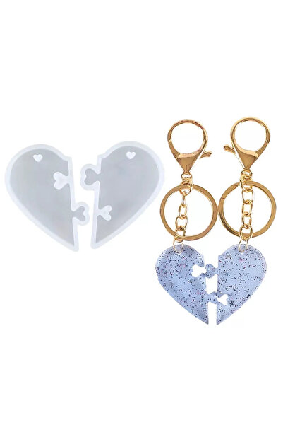 Choice قالب قلب 1 مجموعة أقفال قلب للعشاق قلادة من السيليكون السائل قوالب قلا...