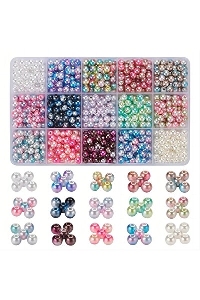 Choice مجموعة صناديق حورية البحر DIY المكونة من 15 لونًا و6 مم، مكونة من حوال...