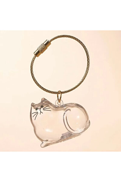 Choice1 F Cat Fur Memorial Charm Resin Keepsake Capsule for Pet Hair Portable Keychain Pendant for Hair Rai.