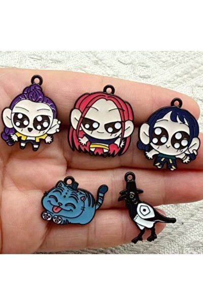 Miniso 10 قطع من حلي الكرتون المطلية بالروديوم، إكسسوارات المجوهرات، قلادة من...