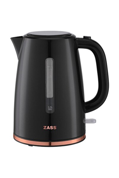 Zass Fierbător electric ZCK 20, 2200 W, 1,7 L, negru + auriu, oprire automată, indicator nivel apă