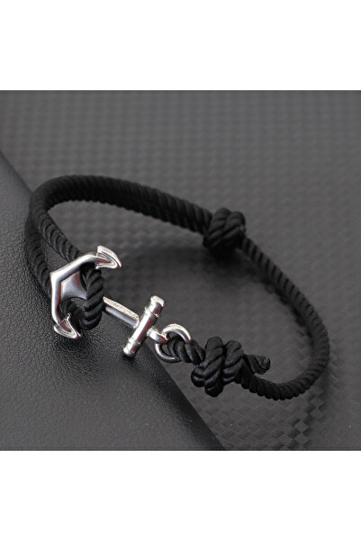 Choice black Nautical Anchor Grade A String Bracelet Men Women Handmade Braid...