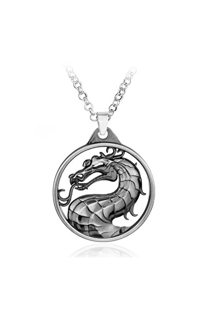 Choice قلادة مورتال كومبات بتصميم عتيق على شكل قلادة طوطم التنين، حامل هدايا ...