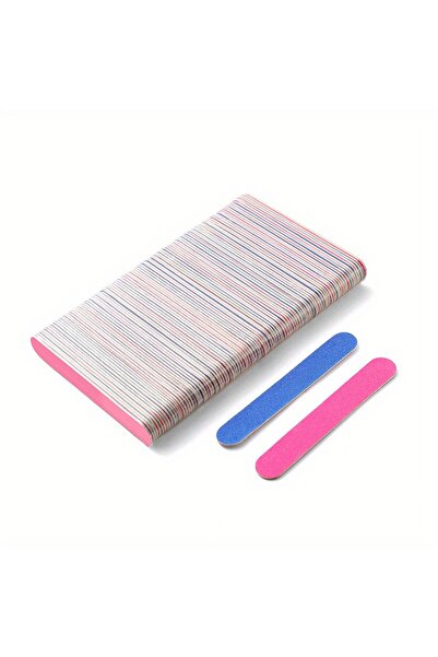 Choice مجموعة من 100 قطعة من ملفات الأظافر ذات الوجهين باللونين الأحمر والأزر...