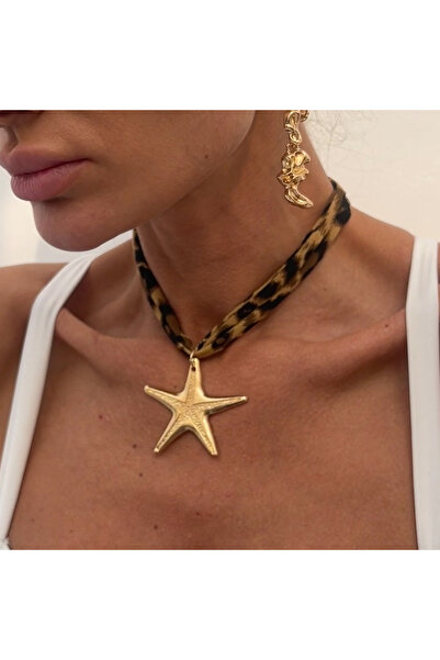 Choice قلادة نسائية من Starfish KunJoe مصنوعة من المعدن على شكل نجمة البحر عل...