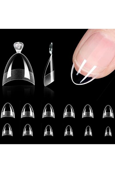 Choice 240 قطعة نصف غطاء 240 قطعة XS أطراف أظافر لوزية قصيرة من الجل الناعم ب...