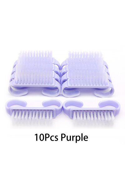 Choice 10 قطع أرجوانية 10/20/50/100 قطعة مقبض فرشاة أظافر فرك أظافر تنظيف فرش...