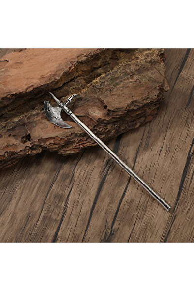 Choice دبوس شعر فضي بتصميم فأس كلاسيكي عصري ومتعدد الاستخدامات، مستوحى من الط...