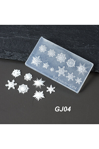 Choice GJ04 1/2 قطعة قالب سيليكون لتزيين الأظافر على شكل ندفة ثلج شتوية ثلاثي...