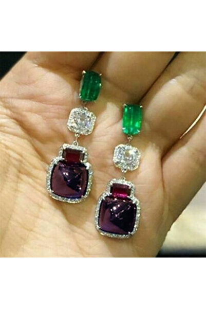 Choice أقراط متدلية من الأحجار الملونة من هويتان، E2148، للنساء، مصنوعة يدويً...