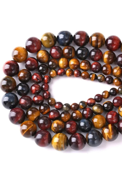 Choice3 8MM Color Tiger Eye 4/6/8/10/12mm A+ Quality Natural Stone Tiger's Ey...