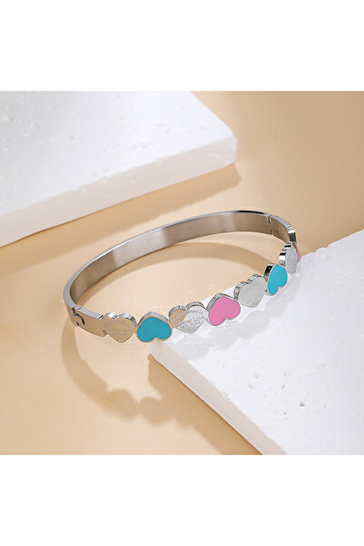 Choice 18KSilver UILZ Stainless Steel Love Oil Drop Bracelet For Women 316L High Quality 18k-Gold Plated No