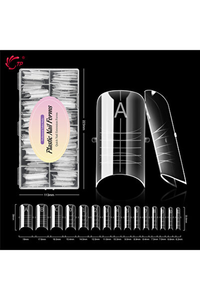 Choice علبة شفافة - 150 قطعة - TP جديد 150 قطعة/علبة قوالب أظافر أصابع القدم ...