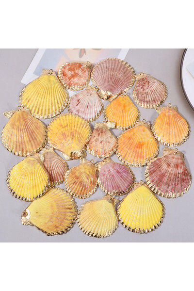 Choice M610 5 قطع من الأصداف المثقبة الملونة، أصداف محارة حلزونية، 20 نمطًا م...