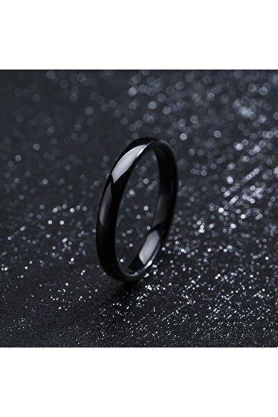 Choice 6 black 3mm Wide Hypoallergenic Ceramic Rings for Women Men, Wedding Band Couple Ring, Elegant Stack