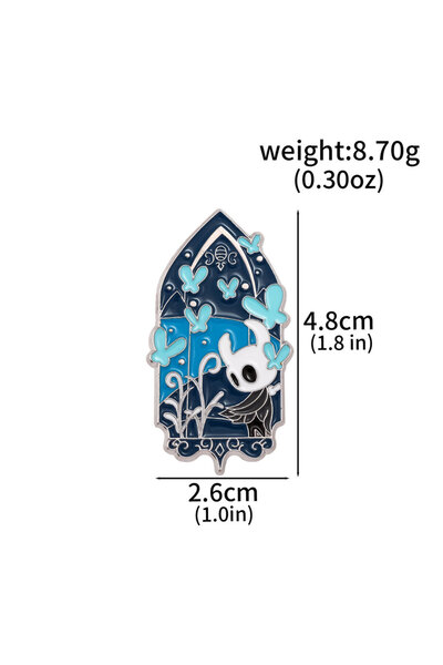 Miniso X00669-01 لعبة جديدة، قلادة على شكل عظمة مسمار فارس مجوف، سيف مسمار نقي، سلسلة مفاتيح معدنية C