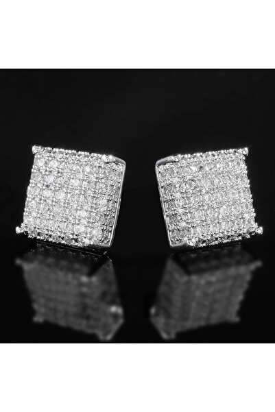 Choice E2811 Huitan Women Men Stud Earrings Classic Square Shaped Ear Stud Pi...