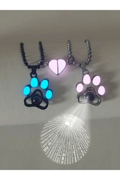 Choice مجموعة MULTI 50cm WZK2270 من قطعتين على شكل قلب وردي خوخي مضيء مع بصمة...