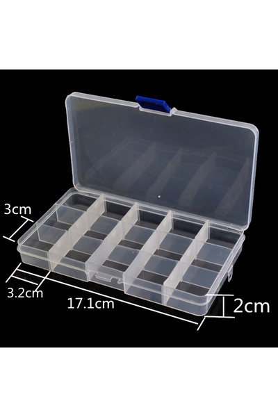 Choice علبة تخزين أدوات تجميل الأظافر من 15 شبكة، أحجار الراين، الأحجار الكري...