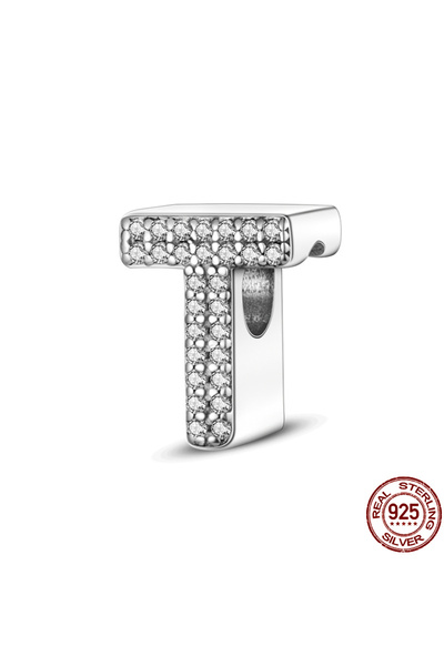 Choice KJC165-T فضة إسترلينية أصلية 925 مكونة من 26 حرفًا أبجديًا مع دلايات م...