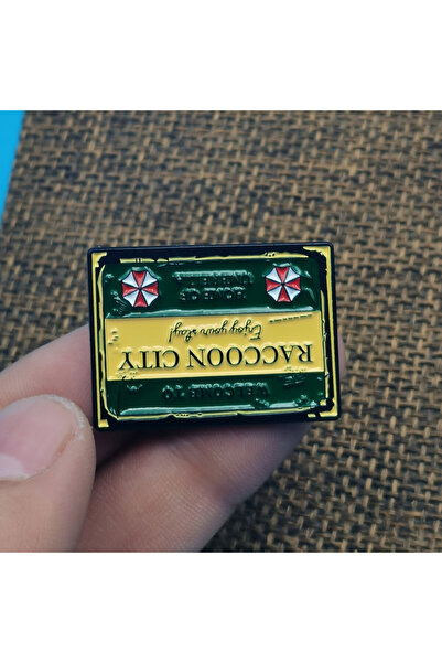 Choice دبابيس مينا الترحيب بـ "راكون سيتي" موطن شارة بروش معدنية للمظلة ودبوس مينا مجوهرات هدية C.