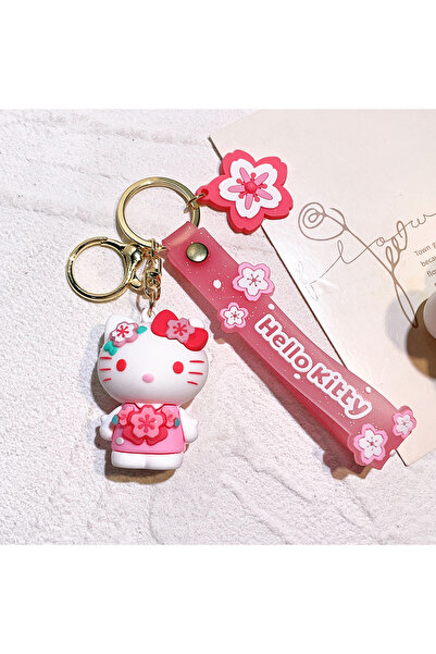 Miniso KC3101 Sanrio Sakura Keychain - Cute Cherry Blossom Hello Kitty Keyrin...