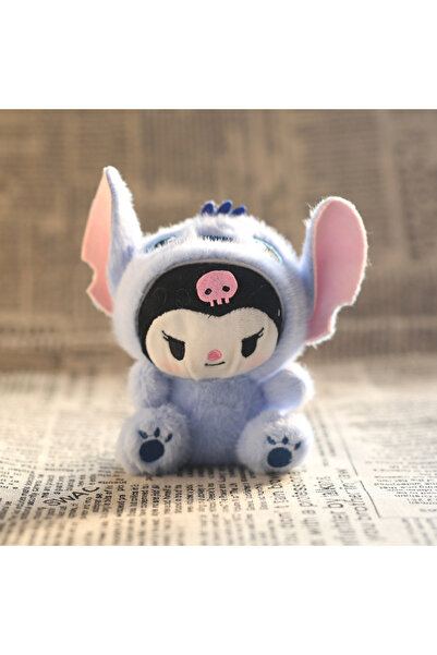 Miniso 13 cm Kuromi Sanrio Kuromi Toys Keychian Anime Stitch Pajama Series Handbag Pendant Sweet Hello Kitt