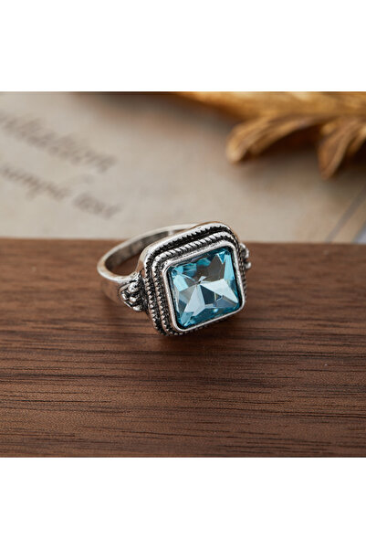 Choice 7 ZF1211-1 Vintage Shiny Zircon Ladies Ring Fashion Blue Zircon Jewelr...