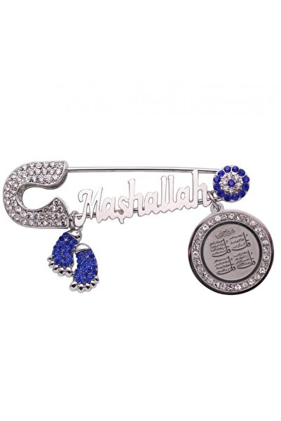 Choice A10275- بروش فضي بتصميم إسلامي عتيق، مناسب للرجال والنساء، قطعة أنيقة وعصرية، إكسسوار ملابس، الله أ