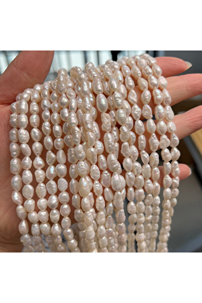 Choice حبات لؤلؤ المياه العذبة الطبيعية نصف المصنعة غير المنتظمة مقاس 5-6 مم ...