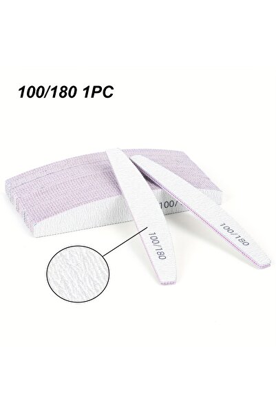 Choice 1 قطعة نصف قمر 1/2/5/10/25/50 قطعة مبرد أظافر احترافي ليما 100/180 ورق...