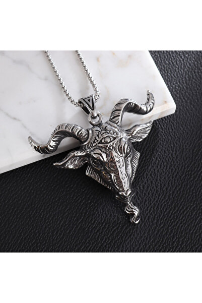 Choice قلادة AL19943 ريترو شيطان شيطان رأس خروف عين الحقيقة قلادة لوسيفر للرجال بانك قوطي عصري