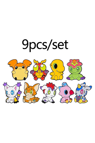 Choice 10 Japanese Digital Monster Enamel Pin Anime Dinosaur Brooch Lapel Pin...