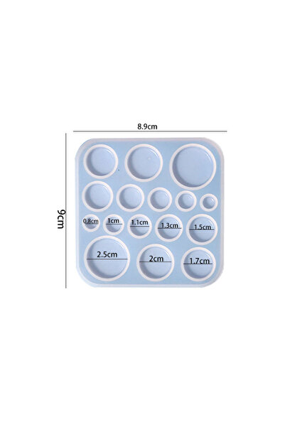 Choice قالب 03 DIY قالب سيليكون إيبوكسي نصف دائري رقعة أحجار كريمة خاتم قلادة...